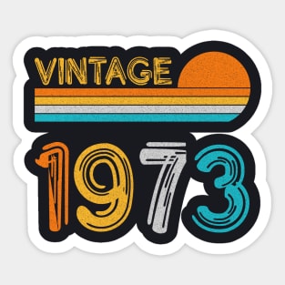 Vintage 1973 Happy 50th Birthday Retro Sticker